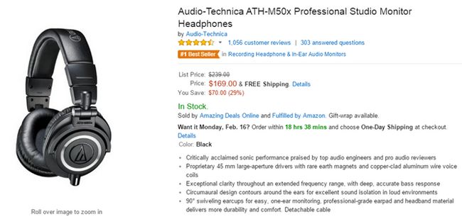 Fotografía - [Trato Alerta] Audio-Technica ATH-M30X, ATH-M40X, Y ATH-M50x Auriculares monitor Professional Studio se descuentan en gran medida de Amazon ahora mismo [Actualización: M30X y M40X ofertas están Over]